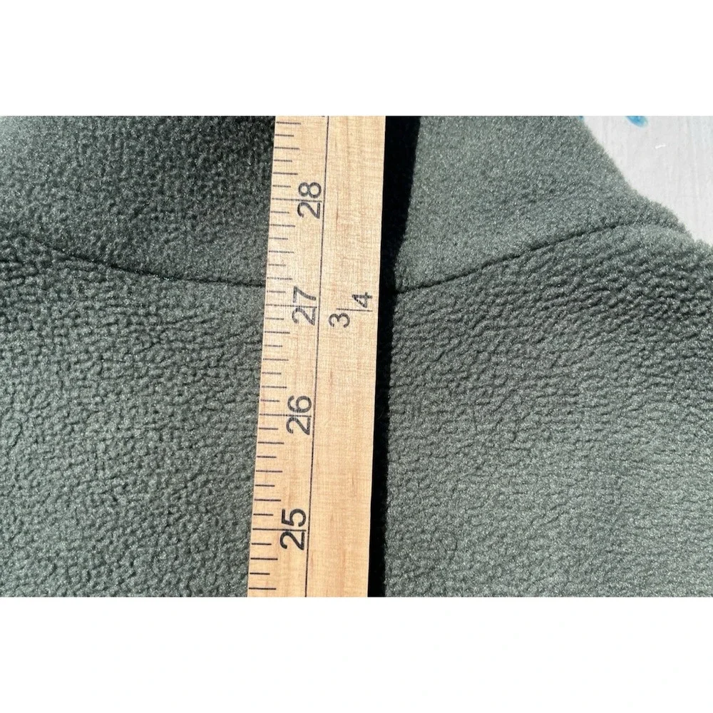 Men's Lands' End Vest Green Full-Zip L Sleeveless Logo Outdoors Camp Hike Game - Picture 9 of 9